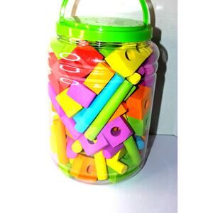 Spark Create Imagine Foam Peg Building Blocks, 100 Pieces, Baby and Toddler Toys